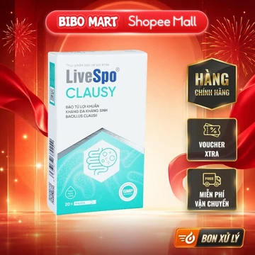 [LIVE] Men Vi Sinh Bào Từ Lợi Khuẩn LiveSpo Clausy Hỗ Trợ Cân Bằng Hệ Vi Sinh Đường Ruột - Bibo Mart