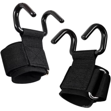 Móc tạ nâng tạ (Cặp), Hỗ trợ tay cầm, Dây đeo cổ tay tập thể dục cho nam và nữ, Móc nâng cổ tay công suất nặng cho Deadlift, Kéo lên và cử tạ S