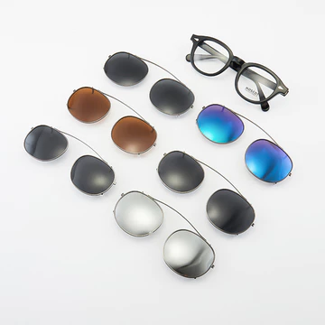 Jinshi Cận Thị Kính Mát Chống Tia Cực tím Phong Cách Mới Kính Thời Trang Bao Kính Kính Mát Phân Cực Kẹp Kính Mát Nam Nữ Cận Thị Kim Loại Lái Xe Toad Kính Treo Kính