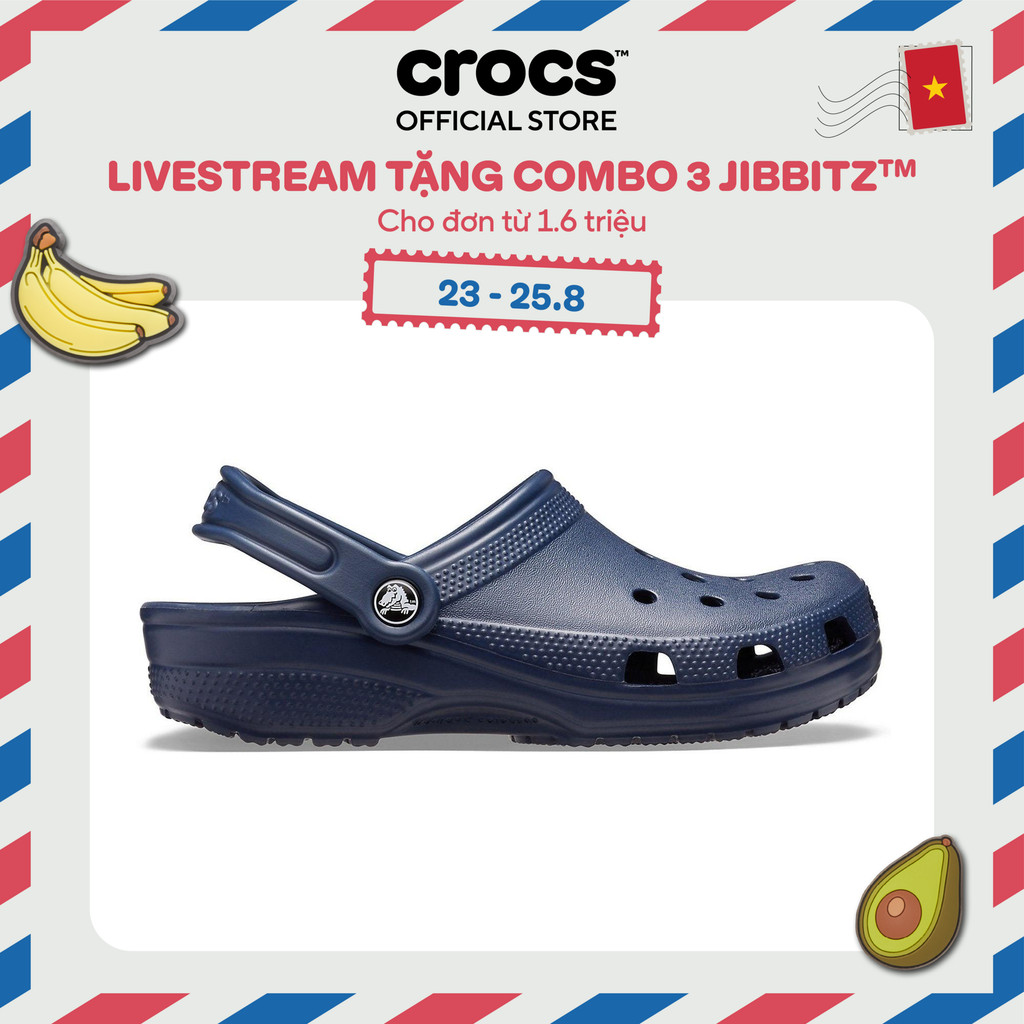 Giày Clog Unisex Crocs Classic - Navy - 10001-410