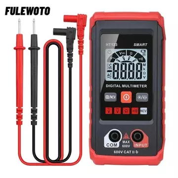 Đồng hồ vạn năng tự động FILEWOTO, Đồng hồ vạn năng kỹ thuật số liên tục kháng, Màn hình kỹ thuật số tự động treo ABS Vỏ silicon Đồng hồ vạn năng thông minh Sửa chữa điện