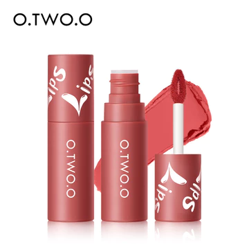 O.TWO.O Lip Mud Matte Lip Cheek Dual-use Blush Lipstick Air Lip Glaze Nonstick Cup Lip Gloss 9144