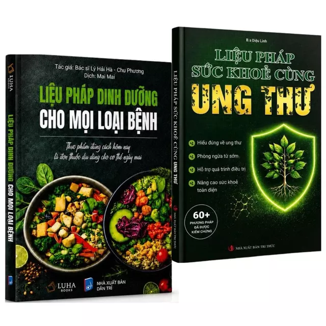 Combo Sách Liệu Pháp Dinh Dưỡng Cho Tất Cả Các Bệnh, Liệu Pháp sức khỏe cùng ung thư