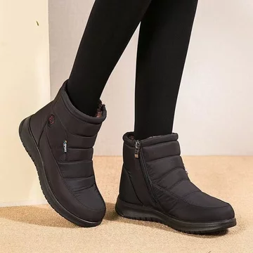 Giày Nữ Nữ Lông Cừu Lót Giày Cotton Nữ Giày Bốt Ngắn Nữ Ấm Áp