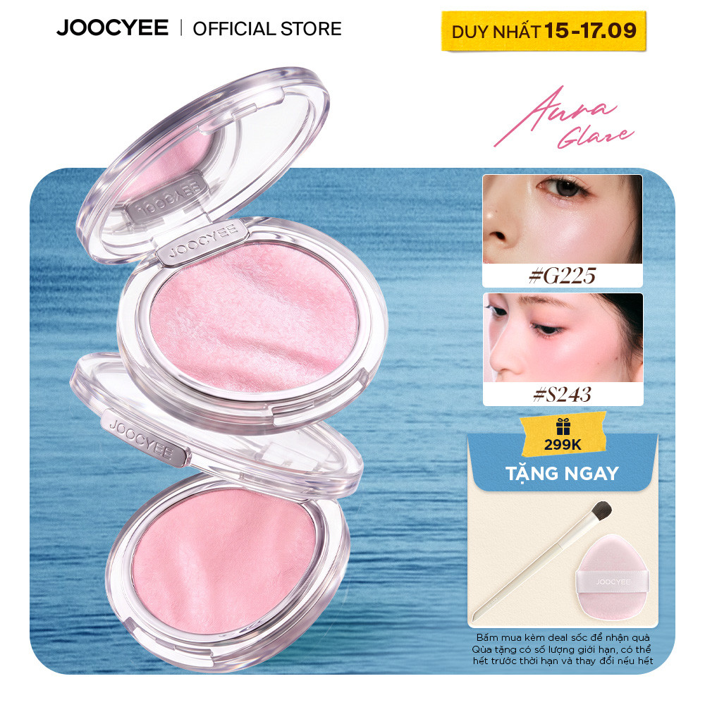Má hồng AURA Hot Trend /bắt sáng/son bóng JOOCYEE Aura Blusher tự nhiên ửng hồng /Highlight bắt sáng ánh ngọc trai /Luminiuos Gloss dưỡng ẩm căng bóng bền màu