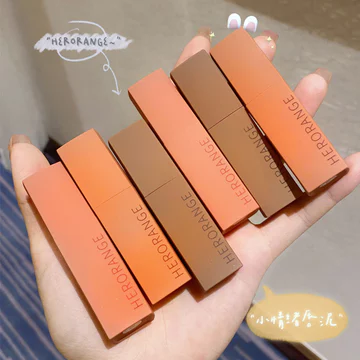 HERORANGE Nhỏ Cảm Xúc Môi Bùn Nhung Mờ Lâu Không Dễ Phai Màu Học Sinh Giá Rẻ Son Môi Men / Cola 9.24