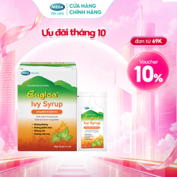 TPBVSK Siro thảo dược cao lá thường xuân hỗ trợ long đờm, giảm ho EUGICA IVY SYRUP (Hộp 20 gói x 5 ml)