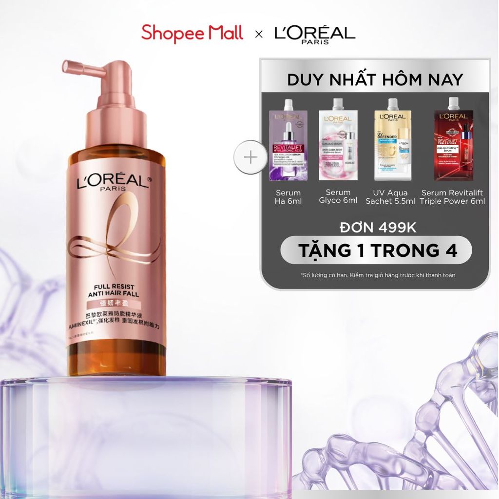 Xịt serum ngăn ngừa & giảm gãy rụng tóc giúp tóc chắc khỏe L'Oreal Paris Full Resist Anti Hairfall 90ml