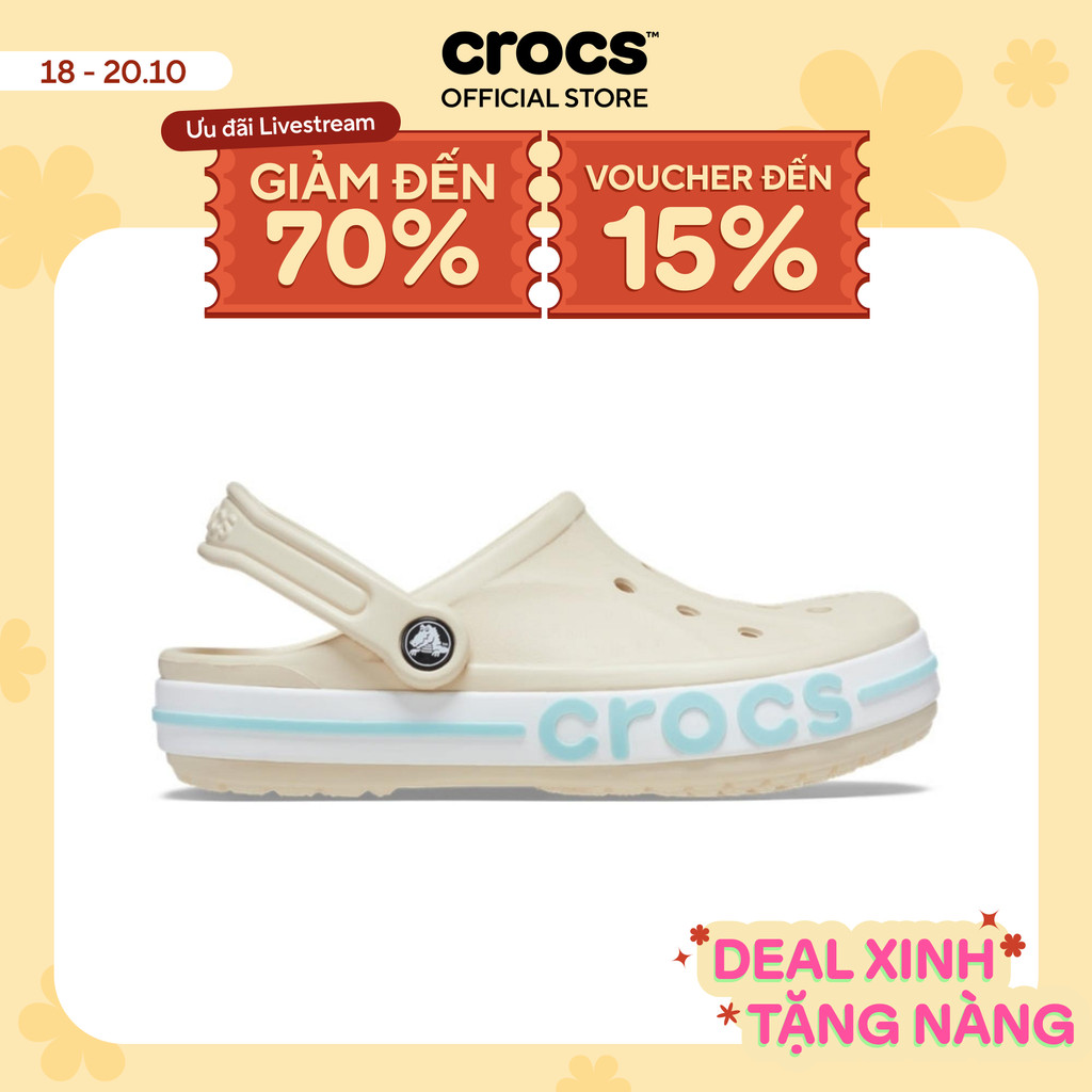 Giày Clog Unisex Crocs Bayaband - Winter White - 205089-1LI