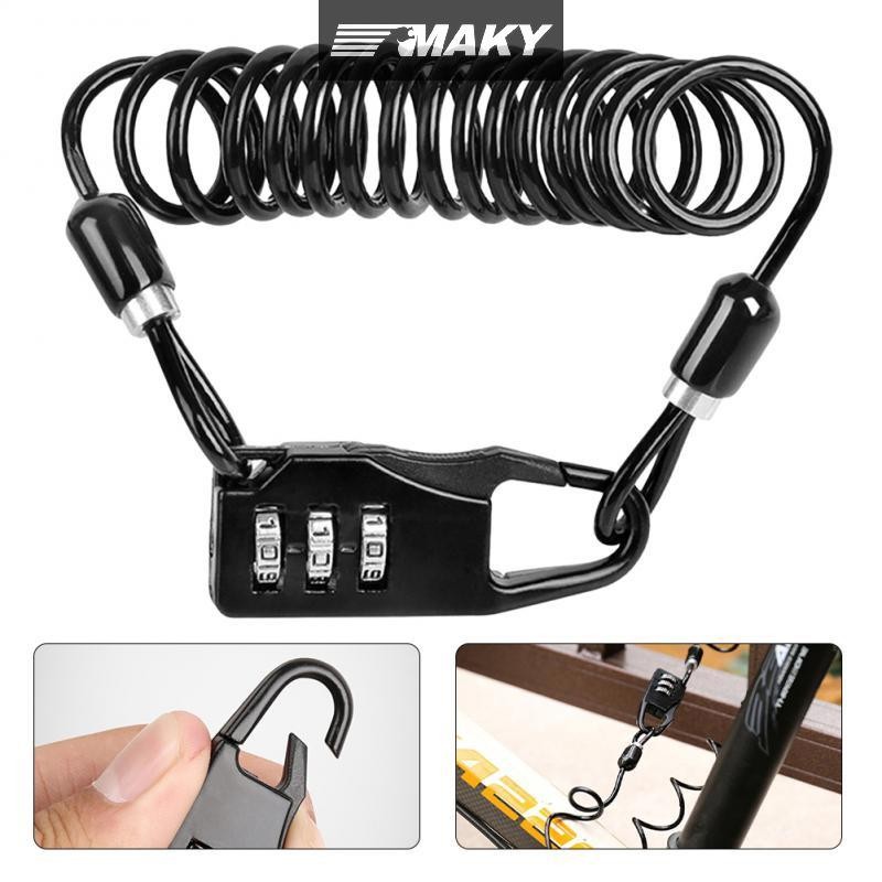 Newwellknownepic Xe Đạp Khóa Kết Hợp 4 Chữ Số Khóa Kính Thiên Văn Cố Định Cáp Thép Di Động Kết Hợp Khóa VN