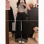 Sibyte- Quần Jeans Nữ Ống Suông Rộng Dài - Ghép Họa Tiết Da Beo Lai Gấu Eo Cao Phong Cách Retro Phóng Khoáng