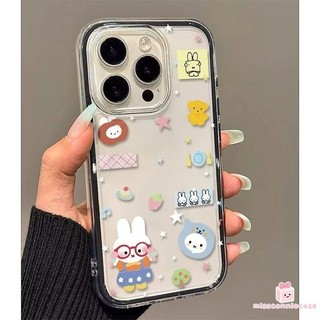 Ốp Lưng Cho Iphone 15 14 17 11 13 12 16 Pro Max 15 14 16 Plus Hoạt Hình Dễ Thương Miffy Shining Stars Sang Trọng 2 Trong 1 Bìa Mềm