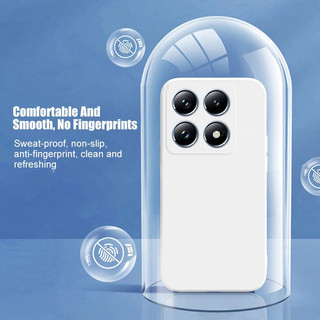 Ốp Điện Thoại Silicon Lỏng Vuông Cho Xiaomi 17 Pro Max 15T Pro C85 C71 F7 Màu Trơn Mềm Chống Sốc Ốp Lưng Silicon