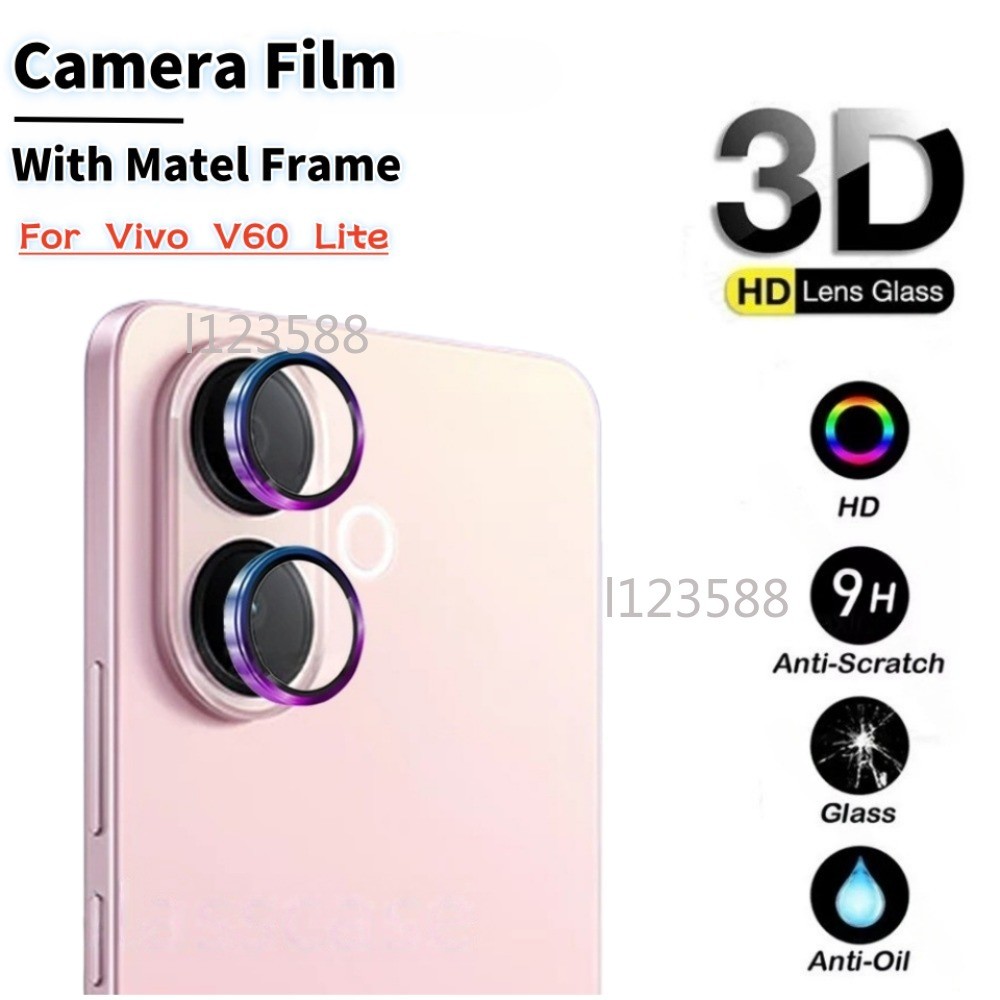 Phim Máy Ảnh Cho Vivo V60 Lite V60Lite 5G 4G 2025 VivoV60Lite Bảo Vệ Ống Kính Máy Ảnh Hợp Kim Nhôm Kim Loại Kính Cường Lực Vòng Kim Loại HD Ống Kính Bảo Vệ Phim