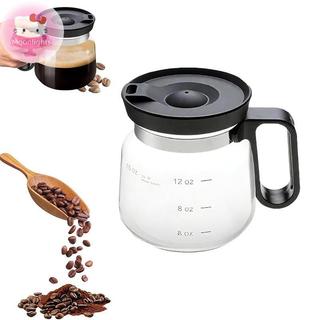 Moonlights 16 Oz Cốc cà phê thủy tinh trông giống như nồi cà phê Hình dạng chịu nhiệt Công suất lớn Cốc trong suốt có nắp du lịch cho trà nóng Sôcôla nóng Bàn làm việc văn phòng Quà tặng EN