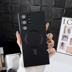 Ốp Lưng Mềm Tương Thích Cho Samsung Galaxy S24 S23 S22 S21 S20 Ultra Plus FE Vỏ Điện Thoại Mềm Chống Sốc Từ Tính