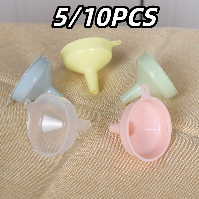 5 / 10 Chiếc Phễu Nhựa Nhà Bếp Phễu Dầu Chất Lỏng Pha Chế Dụng Cụ Nhà Chất Lỏng Subpackage Tiếp Liệu