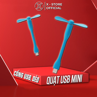 Quạt cắm sạc dự phòng 2 cánh rời, quạt mini USB, quạt tháo lắp, làm mát cá nhân, nhỏ gọn, giá rẻ - QUSB
