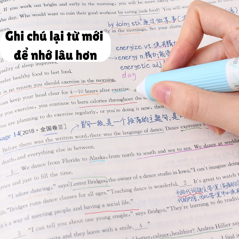 Combo bút bi 10 màu sáng tạo viết mượt, đổi màu dễ thương cho học sinh, sinh viên, văn phòng
