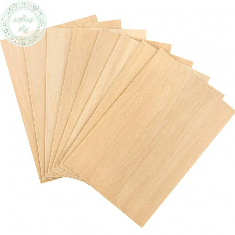 PUSKY 10 Cái Bảng Basswood 15x10cm - Tấm gỗ mỏng chưa hoàn thiện 2mm để làm đồ thủ công & mô hình Chip gỗ trang trí VN