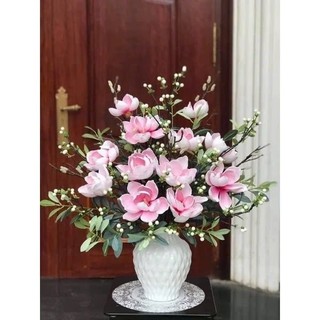Cành Hoa Mộc Lan Xốp Giả  6 Bông To, Size Đại Chất PU - Hoa giả , Hàng Nhập Khẩu 🌼🌸🌺