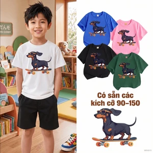 Áo thun bé trai hình hoạt hình Mềm mại Cho bé 2-12 tuổi