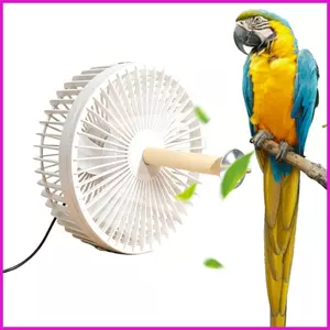 Lồng Chim Quạt Làm Mát 2 Tốc Độ Lồng Gắn Yên Tĩnh Sạc USB Lồng Chim Thùng Quạt Làm Mát Không Khí Cho Chó Vịt Hamster lyuvn