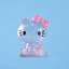 HK1 Sanrio Hello Kitty Trong Suốt Long Lanh Nhân Vật Hành Động Màu Nơ Nhựa Trang Trí KH1