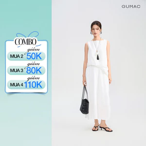 Chân Váy Nữ GUMAC Form A Xòe Lưng Thun Viền Thun Vải Tơ Nhăn Nữ Tính VG05038
