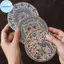 Pufangbliss Thảm cách nhiệt bằng gốm sứ Retro Trung Quốc Tấm lót chống bỏng để trang trí bàn ăn VN