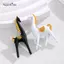 AqToCna Mới Sáng Tạo Động Vật Ngựa Thổ Cẩm Thời Trang Cá Tính Pony Pin Nam Nữ Phụ Kiện Ngày Lễ Quà Tặng AqToCna