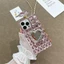 Ốp Điện Thoại Gương Tình Yêu Kim Cương Giả Thích Hợp Cho iPhone17 Chai Nước Hoa Apple 14 Dây Đeo Ngang 16 Full Kim Cương Sang Trọng 13