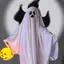 Trang phục Halloween ma trắng có thể tái sử dụng Vải thoáng khí mềm mại In hình dễ thương cho Halloween Cosplay Tri or Treat VN hàng năm