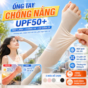 🔥Ống tay chống nắng lụa băng UPF50+ | Ống tay che nắng làm mát cho nam nữ lái xe đạp xe máy |Tay áo chống tia UV mùa hè