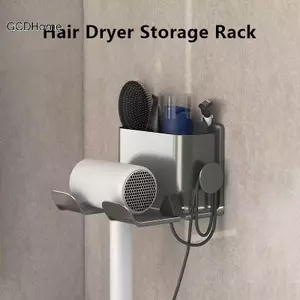 GCDHome Mới Máy Sấy Tóc Giá Đỡ Máy Kéo Tóc Đứng Móng Tay Miễn Phí Kệ Cho Tường Phòng Tắm Bảo Quản Ra Kệ Phụ Kiện Phòng Tắm HOT