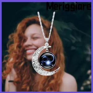 MERIGGIARE Vòng Cổ Nam Bé Trai Bạc Trang Sức Celestial 12 Chòm Sao