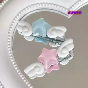 Kẹp Tóc Mini Side SAMO, Kẹp Tóc Cánh Ngôi Sao Mini Phong Cách Hàn Quốc, Kẹp Tóc Mỏ Vịt Di Động Nhẹ Phụ Kiện Tóc