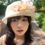 Taoyao Blossoming ~ Mũ Rơm Hoa Dệt Tay Uốn Mũ Du Lịch Mùa Hè Kỳ Nghỉ Chống Nắng Mũ Chống Nắng