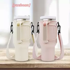Túi đựng bình nước 40oz Dây đeo vai có thể điều chỉnh Cốc đựng chai màu trơn để đi bộ đường dài ngoài trời