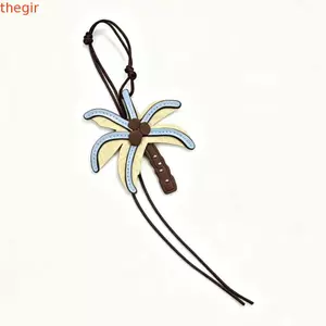 THEGIRL8B Mặt dây chuyền cây dừa bằng da Pu, Dây da phong cách bãi biển Pu Móc khóa, Phong cách kỳ nghỉ mùa hè hợp thời trang Túi dễ thương Móc khóa xe quyến rũ