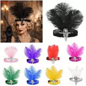 THEGIRL8B Nữ Lông Vũ, Retro 1920 Lông Vũ Trụ, Hợp Thời Trang Đính Hạt Sequin Nhiều Màu Sắc Bé Gái Vòng Màn Trình Diễn Sân Khấu