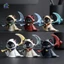 Anime Cat Cloak Bức Tượng Bộ 6 Tấm Nhựa Trang Trí Bàn Làm Việc Với Chuông Scythe