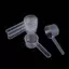 TMOY 10 Chiếc 40ML 20g Đáy Phẳng Tốt Nghiệp Thìa Đo Có Cân Nhựa Trong Suốt Nhà Bếp Nướng Muỗng Đo Bộ Đồ Ăn TMOY