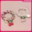 JASMINE Nhiều Màu Sắc Kim Cương Giả Anh Đào Co Giãn Tóc Nữ Cô Gái Ngọt Ngào Trang Trí Tóc Scrunchie Dây Buộc Tóc Pha Lê Phụ Kiện Tóc JASMINE