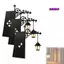 Đèn chiếu sáng kệ sách trang trí SAMO, Đèn lồng thư viện LED ấm màu đen, Quà tặng Tủ sách Mini Đèn đọc sách Nook Trang trí