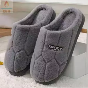 Dép GILL House, Dép cotton mùa đông đơn giản ấm cúng, Giày cotton ấm áp chống trượt trong nhà ấm áp dành cho nam