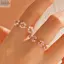 Nhẫn Hoa JVSUB, Nhẫn Mở Hoa Bằng Thép Không Gỉ Có Thể Điều Chỉnh, Thời Trang Nhiều Màu Sắc Pháp Niche Thiết Kế Nhẫn Hoa Thanh Lịch Cho Nữ Bé Gái