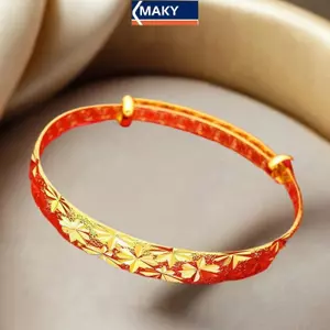 MAKY 925 Bạc Lắc Tay Vòng Tay Nữ Mới Mỹ Trang Sức Ngôi Sao Mỹ Vòng Tay Retro Đẹp Chắc Chắn Lắc Tay Quà Tặng VN