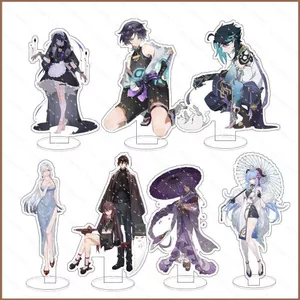 SQ11 Genshin Tác Động Hình Anime Đồ Chơi Mô Hình Giá Đỡ Đĩa Ganyu Zhongli Shenhe Trang Trí Nhà Bộ Sưu Tập Trang Trí Quà Tặng