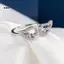 Nhẫn có thể điều chỉnh đôi cánh thiên thần dành cho nữ Micro Inlay Thiết kế rỗng Quà tặng trang sức thời trang độc đáo cho bữa tiệc và trang phục hàng ngày [Mina]
